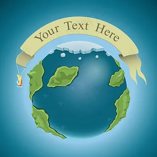 地球版块与飘带