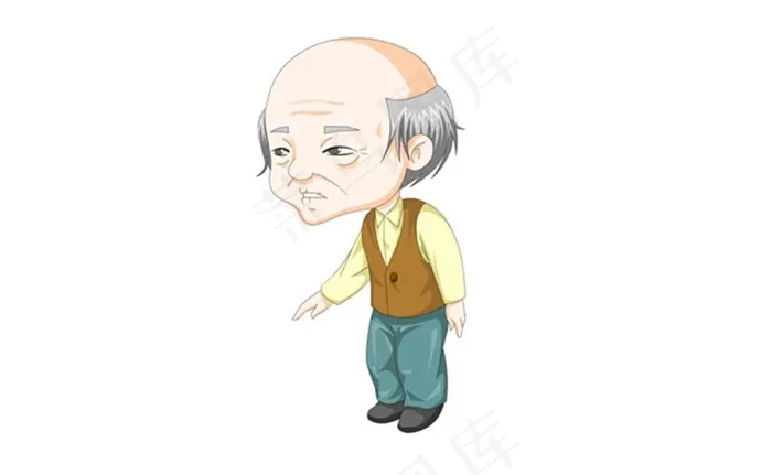 Q版Q版人物老爷爷卡通人物
