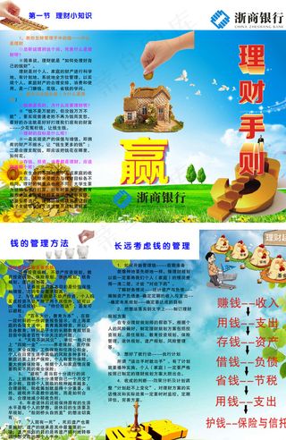 银行三折页图片