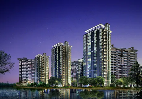 小区夜景景观效果图图片 小区夜景景观效果图图片