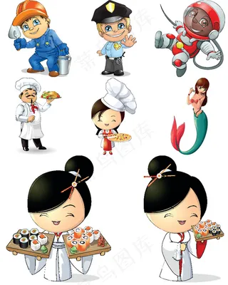 卡通职业人物