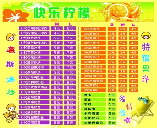 快乐柠檬cdr矢量模版下载