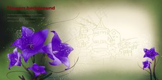 紫色浪漫花纹花朵海报背景