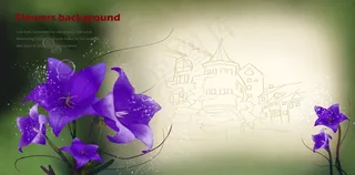 紫色浪漫花纹花朵海报背景