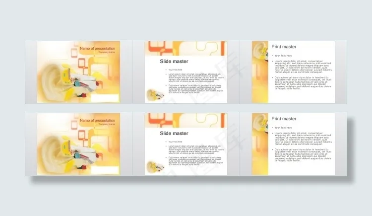 耳朵模型医学行业PPT模板