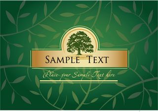 绿色树叶背景矢量素材