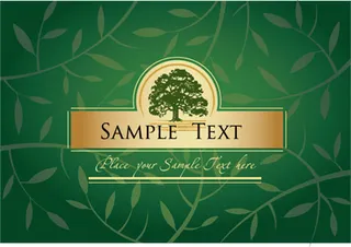 绿色树叶背景矢量素材