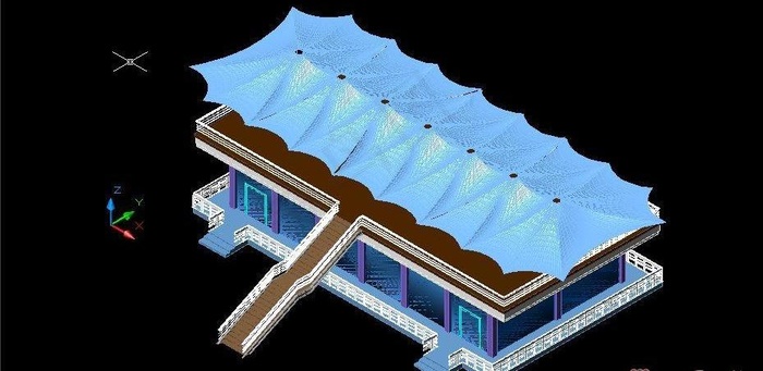 茶室3D模型施工图