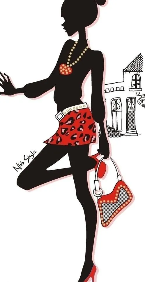 女孩图片cdr矢量模版下载