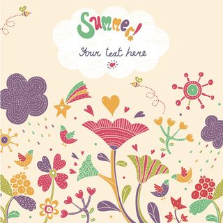 卡通夏季插画矢量素材