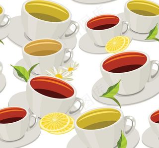 菊花茶水果背景底纹图片