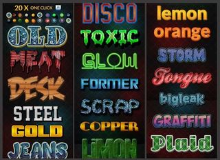 糖果饼干效果艺术字字体样式