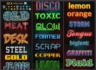 糖果饼干效果艺术字字体样式