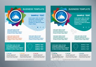 餐厅花瓣形折页传单图片