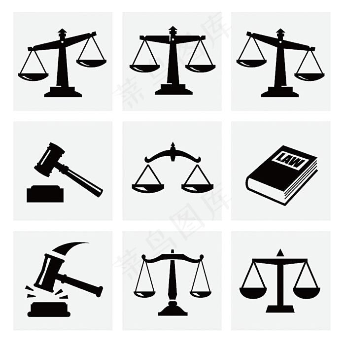 法律图标设计eps,ai矢量模版下载
