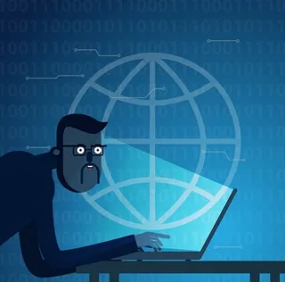 电脑网络地球矢量素材下载