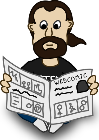 漫画人物的报纸剪贴画