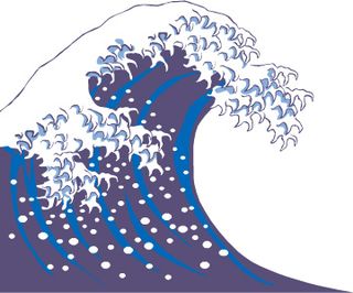 海浪浪花矢量素材