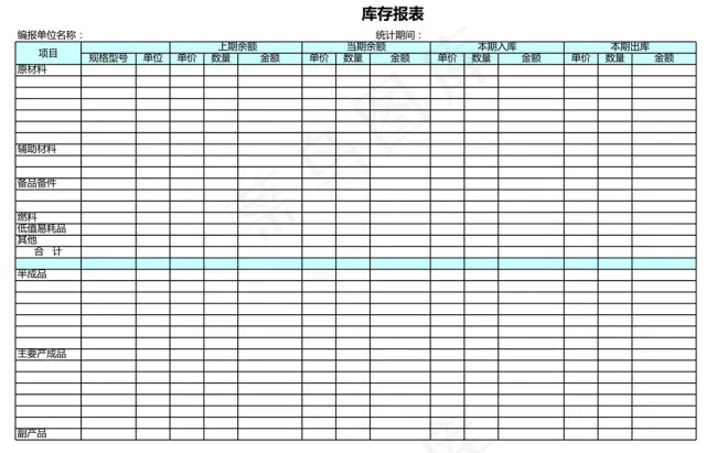 库存报表