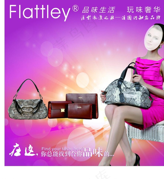 皮具广告图片(730X780)cdr矢量模版下载