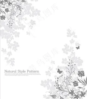 灰色时尚花纹