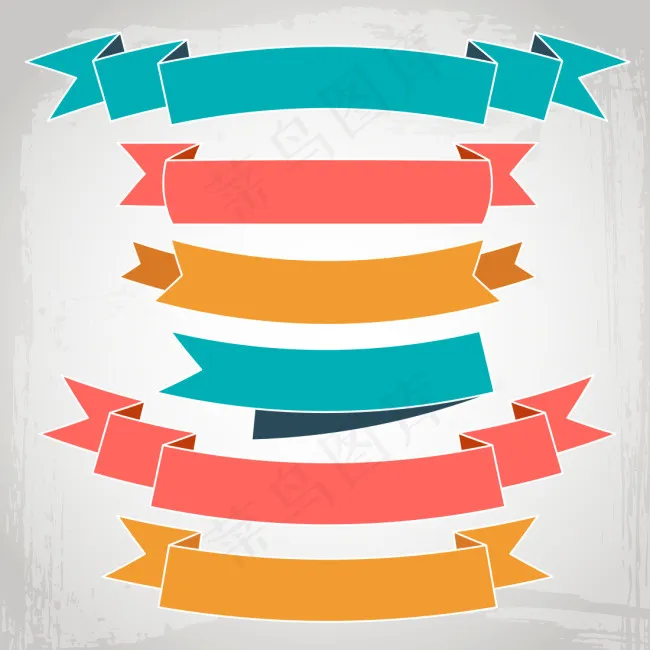 丝带标签矢量素材eps,ai矢量模版下载
