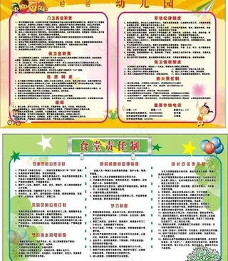 幼儿园制度牌图片