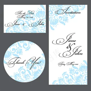 婚礼贺卡背景花纹图片