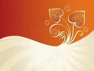 可爱心形花纹矢量图下载