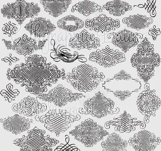 欧式华丽花纹线条图片