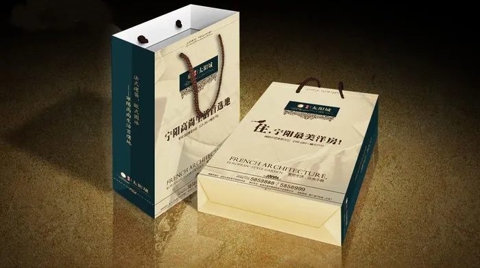 手提袋 (展开图)图片eps,ai矢量模版下载