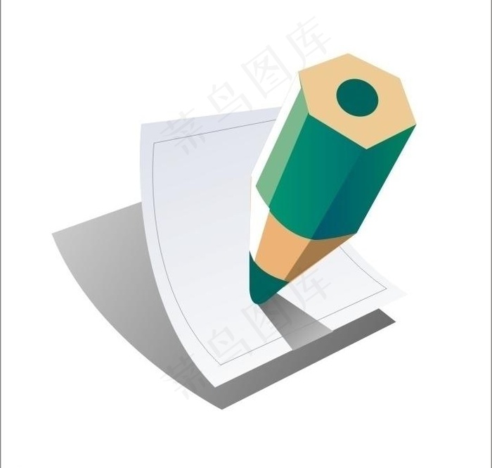 矢量铅笔 稿纸 文具 学习用品图片