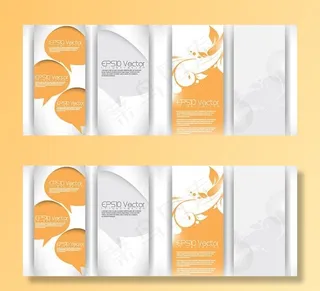 创意花纹展架矢量素材