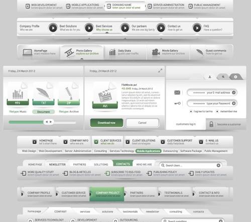 网页设计元素矢量素材六