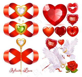 情人节元素矢量素材