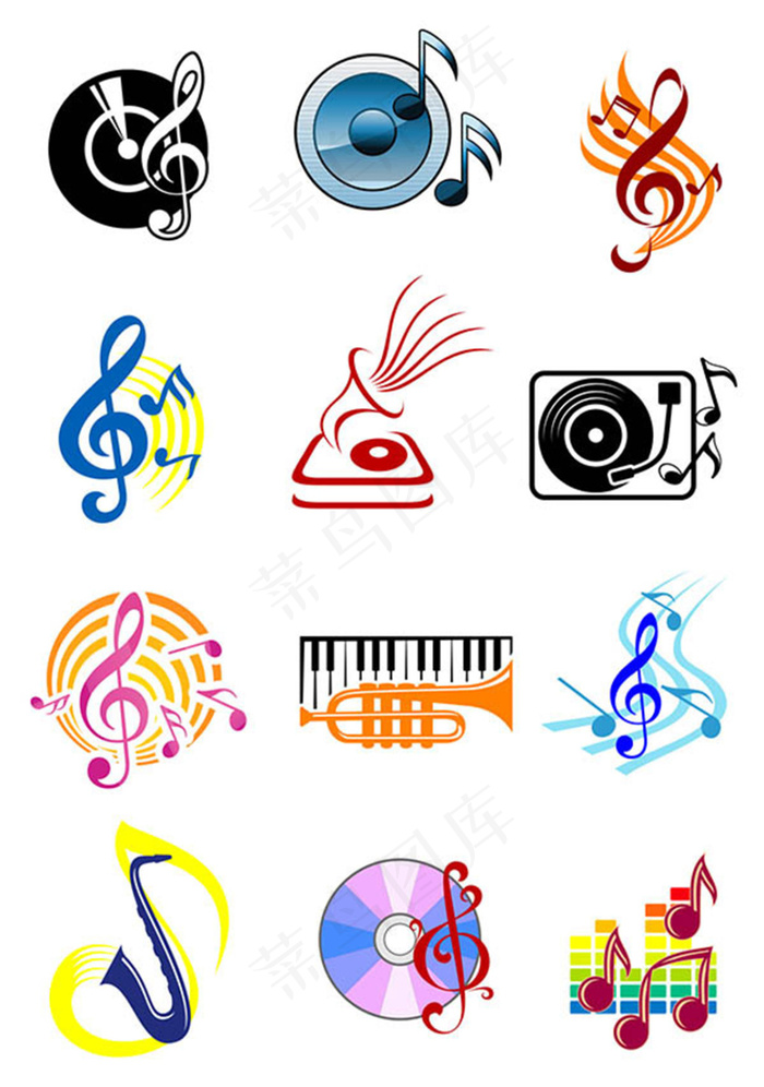 音乐乐器图标矢量素材