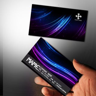 时尚炫彩 休闲娱乐名片PSD模板下...