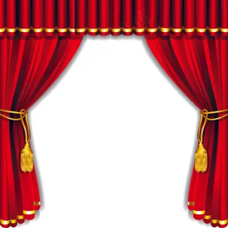 鲜艳红色幕布设计矢量素材