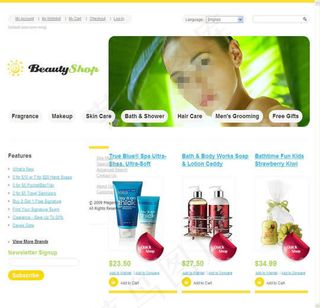 国外美容护肤创意网站模板