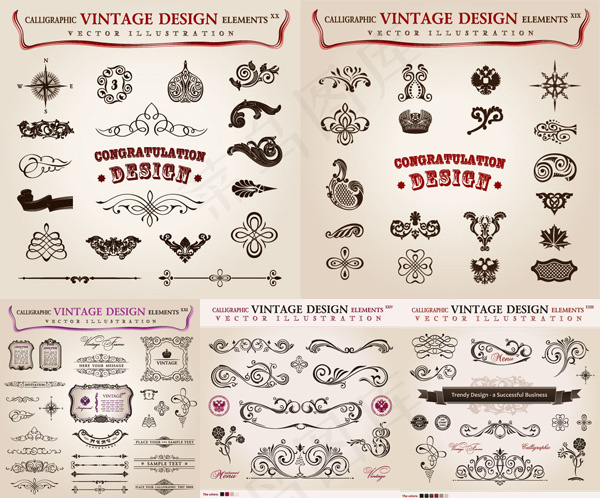 典雅的图案矢量素材