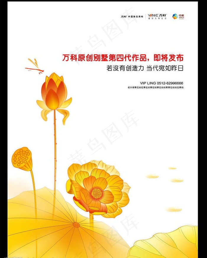 万科 荷花 莲 藕图片psd模版下载