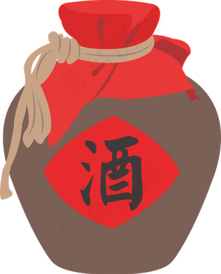 中国古代酒元素PNG透明背景免扣素...