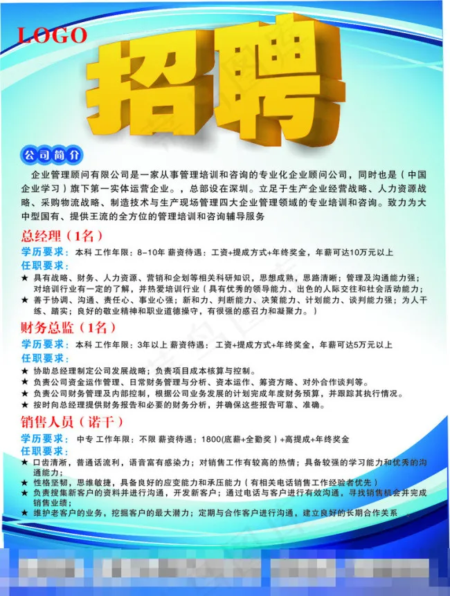 招聘展架cdr矢量模版下载