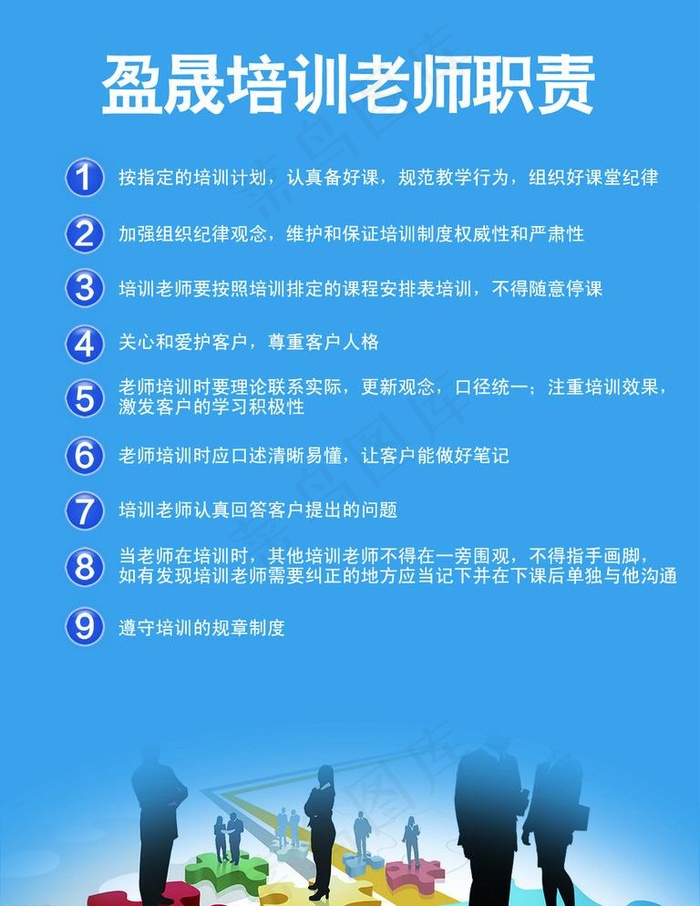 公司培训老师职责psd模版下载