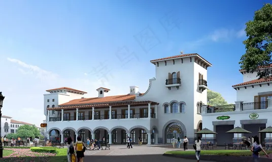 商业步行街设计效果图PSD分 商业步行街设计效果图PSD分