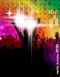 跳舞人物剪影图片