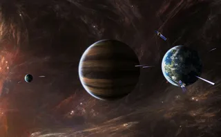 太空星球吊顶天顶壁画