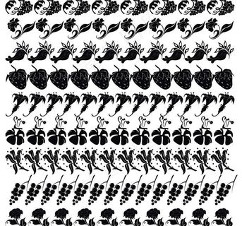 鲜花水果花纹花边装饰图片