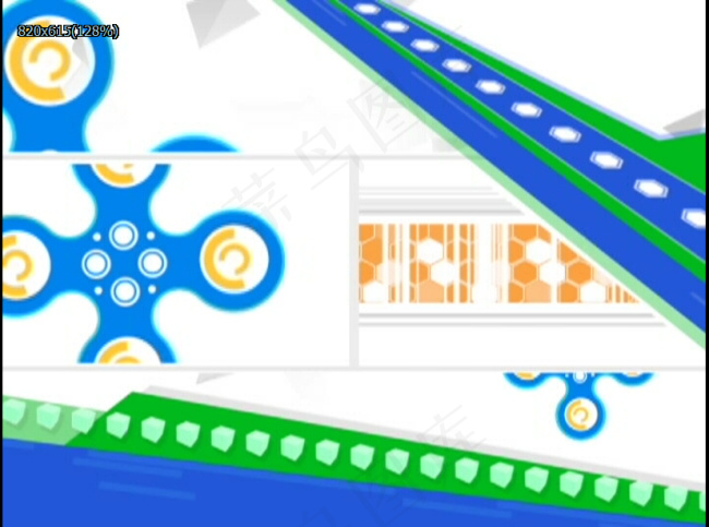 蓝色卡通背景动态视频