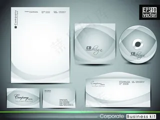 企业科技名片VI模板矢量素材